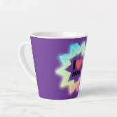 お母さん大好きカラフルネオンスター カフェラテマグ (左アングル)