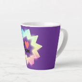 お母さん大好きカラフルネオンスター カフェラテマグ (右アングル)