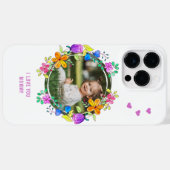 お母さん大好き カラフルな花のフォトモダン Case-Mate iPhoneケース (裏面 (横))