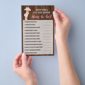 お母さん女性のカーボーイシャワーゲームカード チラシ (ハンドル)