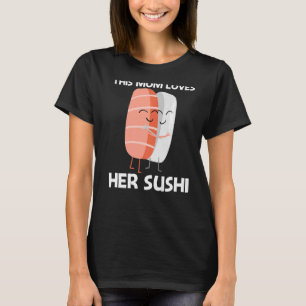 お母さん女性料理食日本のべ物のかわいい寿司 Tシャツ