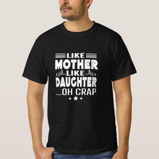 お母さん好きなお嬢さん Tシャツ (正面)