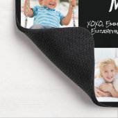 お母さん好きPhoto Collage Black マウスパッド (コーナー)