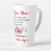 お母さん幸せな母の日 カフェラテマグ (右アングル)