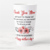 お母さん幸せな母の日 カフェラテマグ (正面)