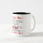 お母さん幸せな母の日 ツートーンマグカップ (正面右)