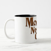 お母さん必要性コーヒーロゴ ツートーンマグカップ (左)