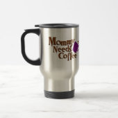 お母さん必要性コーヒーロゴ、mommyneedscoffee.com トラベルマグ (左)