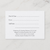 お母さん情報はピンクのティール(緑がかった色)の緑の黄色熱帯Cを梳きます コーリングカード (裏面)