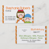 お母さん情報カード コーリングカード (正面/裏面)