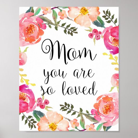 お母さん愛されるプリントマザーズの日のポスター ポスター (正面)