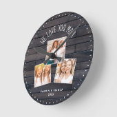 お母さん愛してるかわいい写モダン真集団C周り ラウンド壁時計 (傾斜)