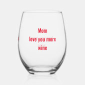 お母さん愛してる ステムなしワイングラス (裏面)