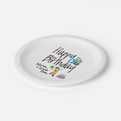 お母さん愛してる。ハッピーバースデー。 ペーパープレート (アングル)