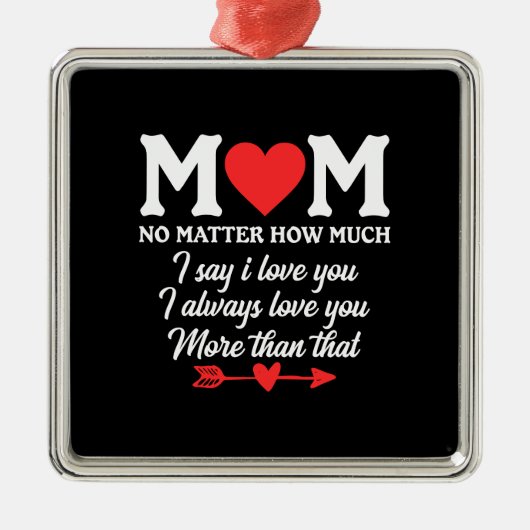 お母さん愛してる メタルオーナメント (正面)