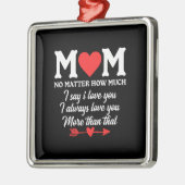 お母さん愛してる メタルオーナメント (左)