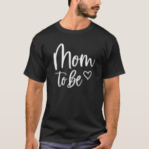 お母さん愛する新しいママハート妊娠アナウンセメ Tシャツ