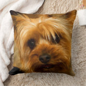 お母さん愛ヨークシャーテリアテリア犬のための待ち時間 クッション (ブランケット)