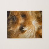 お母さん愛haley犬のヨークシャーテリアテリアを待って下さい ジグソーパズル (横)