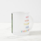 お母さん感謝してい、写真付きマグプレゼント フロストグラスマグカップ (正面右)