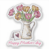 お母さん日花シール シール (正面)