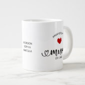 お母さん昇進おめでとう ジャンボコーヒーマグカップ (正面右)