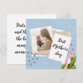 お母さん最初の母の日 花の写真 挨拶カード シーズンカード (正面/裏面)