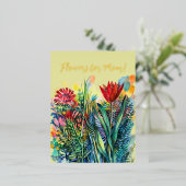 お母さん最高のの花！ 箔シーズンポストカード (立ち正面)