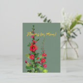 お母さん最高のの花！ 箔シーズンポストカード (立ち正面)