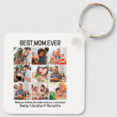 お母さん最高のの贈り物Ever Family Photo Collage キーホルダー (裏面)