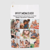 お母さん最高のの贈り物Ever Family Photo Collage ゴルフタオル (正面)