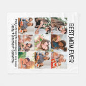 お母さん最高のの贈り物Ever Family Photo Collage フリースブランケット (正面(横))