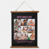 お母さん最高のの贈り物Ever Family Photo Collage 吊り下げ型タペストリー (正面)