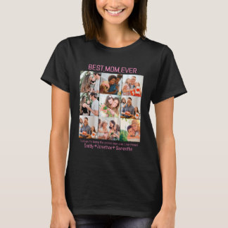 お母さん最高のの贈り物Ever Family Photo Collage Tシャツ