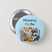 お母さん森林動物になる赤ちゃんシャワー部 缶バッジ (正面&裏面)