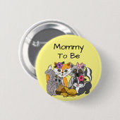 お母さん森林動物になる赤ちゃんシャワー部 缶バッジ (正面&裏面)