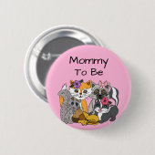 お母さん森林動物になる赤ちゃんシャワー部 缶バッジ (正面&裏面)