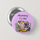 お母さん森林動物になる赤ちゃんシャワー部 缶バッジ (正面&裏面)