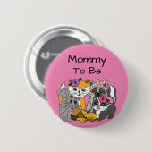 お母さん森林動物になる赤ちゃんシャワー部 缶バッジ (正面&裏面)