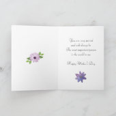 お母さん母さんの花の日絵を描記。 カード (内部)