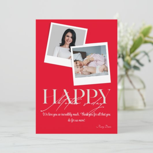 お母さん気にを見せパーソナライズされた:母さんの日 シーズンカード (スタンド正面)