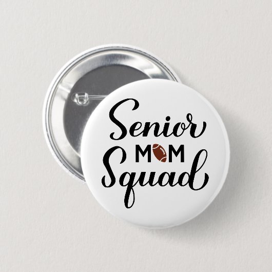 お母さん班だ。フットボールのママ。スポーツのお母さん。 缶バッジ (正面&裏面)