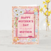 お母さん用のクラフト母の日カード カード (黄色い花)