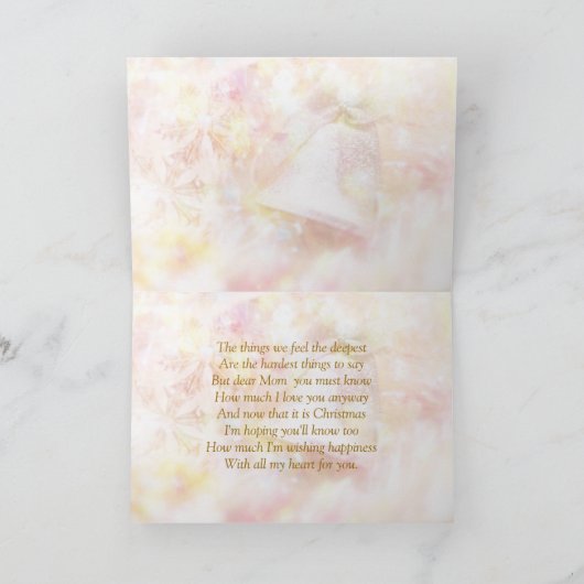 お母さん用のベル付きクリスマスカード シーズンカード (内部)