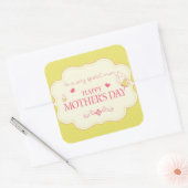お母さん用の挨拶カード スクエアシール (封筒)