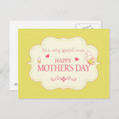 お母さん用の挨拶カード ポストカード (正面/裏面)