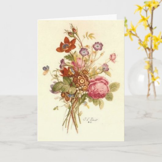 お母さん用ブーケ カード (黄色い花)