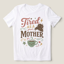 お母さん疲れました レトロ マザーズデイ ママ ギフト トライブレンドＴシャツ