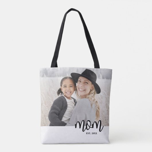 お母さん確立された写真ギフト トートバッグ (裏面)