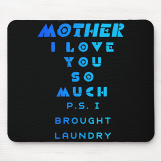 お母さん私は洗濯物を持って来たB マウスパッド